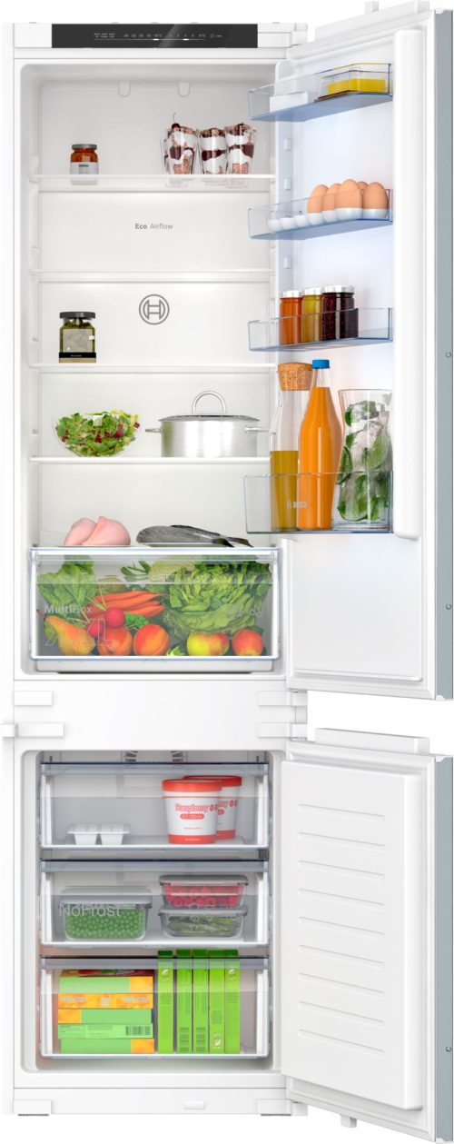 BOSCH Serie 2, Einbau-Kühl-Gefrier-Kombination mit Gefrierbereich unten, 193.5 x 54.1 cm, Schleppscharnier KIN96NSE0